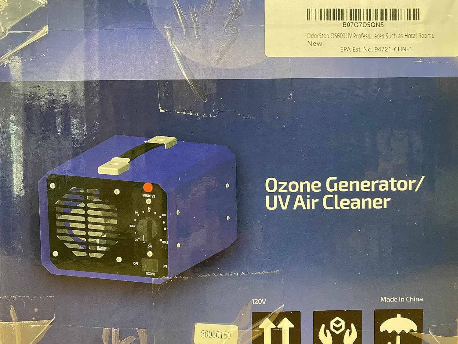 OdorStop OS600UV Professional Grade Travel Size/Mini Ozone Generator/UV Air Purifier for Areas of 600 Square Feet+, For Deodorizing and Purifying Small Spaces Such as Hotel Rooms