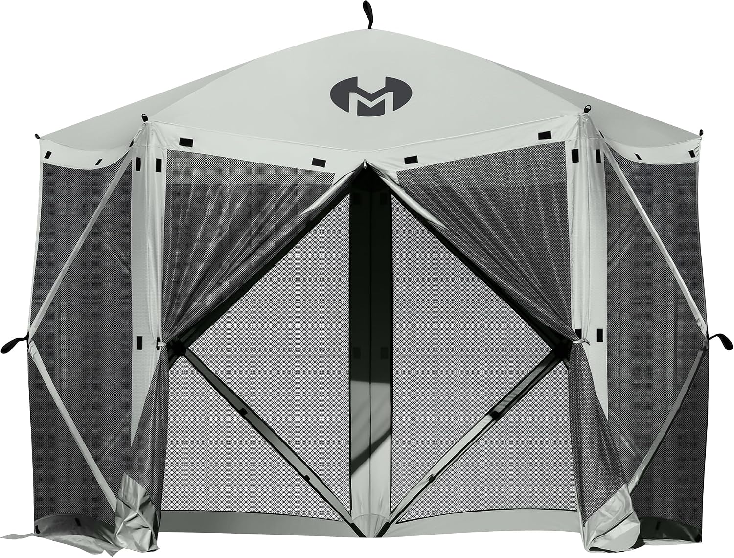 Exacme Portable Gazebo Pop up Tent for Camping, Outdoor Four Sides Pop-up Clam Screen Tent with Canopy Shelter, 1024 (5PC, Silver Grey)
