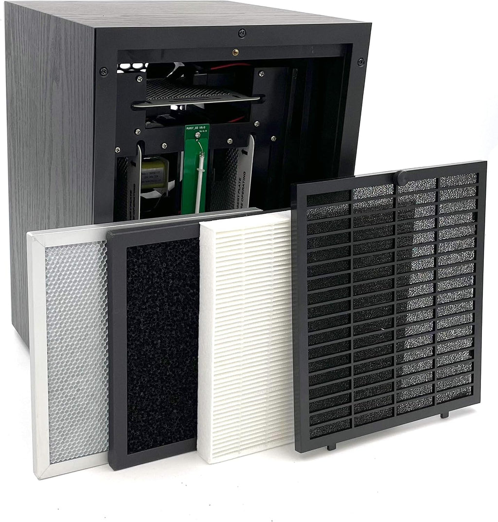 OdorStop OSAP7-7-in-1 HEPA Air Purifier/Ozone Generator with UV, Active Carbon, TiO2, Ionizer, 3 Ozone Plates and Remote Control
