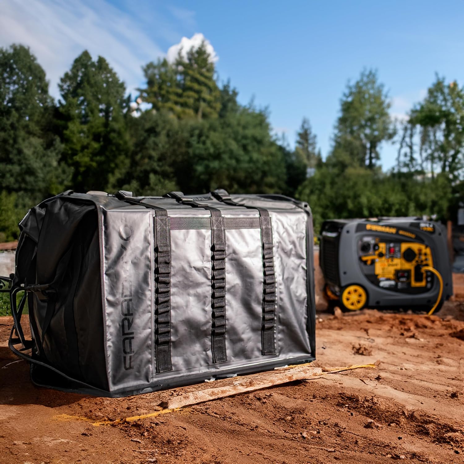 Faraday Generator Dry Bag | EMP Protection | Waterproof Cover | Fits Mid-Size Generators | Heavy Duty Material | MOLLE Webbing | Supported Base Structure