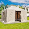 YOLENY Winter Cover for 1013 Hardtop Gazebo, All-Season Gazebo Accessory, Transform for Winter with Mesh Screens and Doors