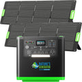Natures Generator 3840Wh Solar Generator + 2 Packs 200W Folding Panels, Lithium Batteries, 6000W Power Station for Home Backup, RVs, Emergencies, Power Outages, and Outdoor Camping