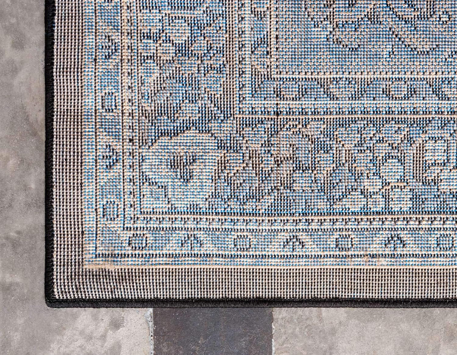 Unique Loom Reza Collection Traditional Persian Style Area Rug, 2 ft 2 in x 3 ft, Black/Beige