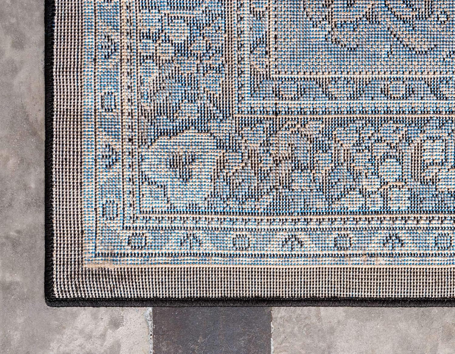 Unique Loom Reza Collection Traditional Persian Style Area Rug, 2 ft 2 in x 3 ft, Black/Beige