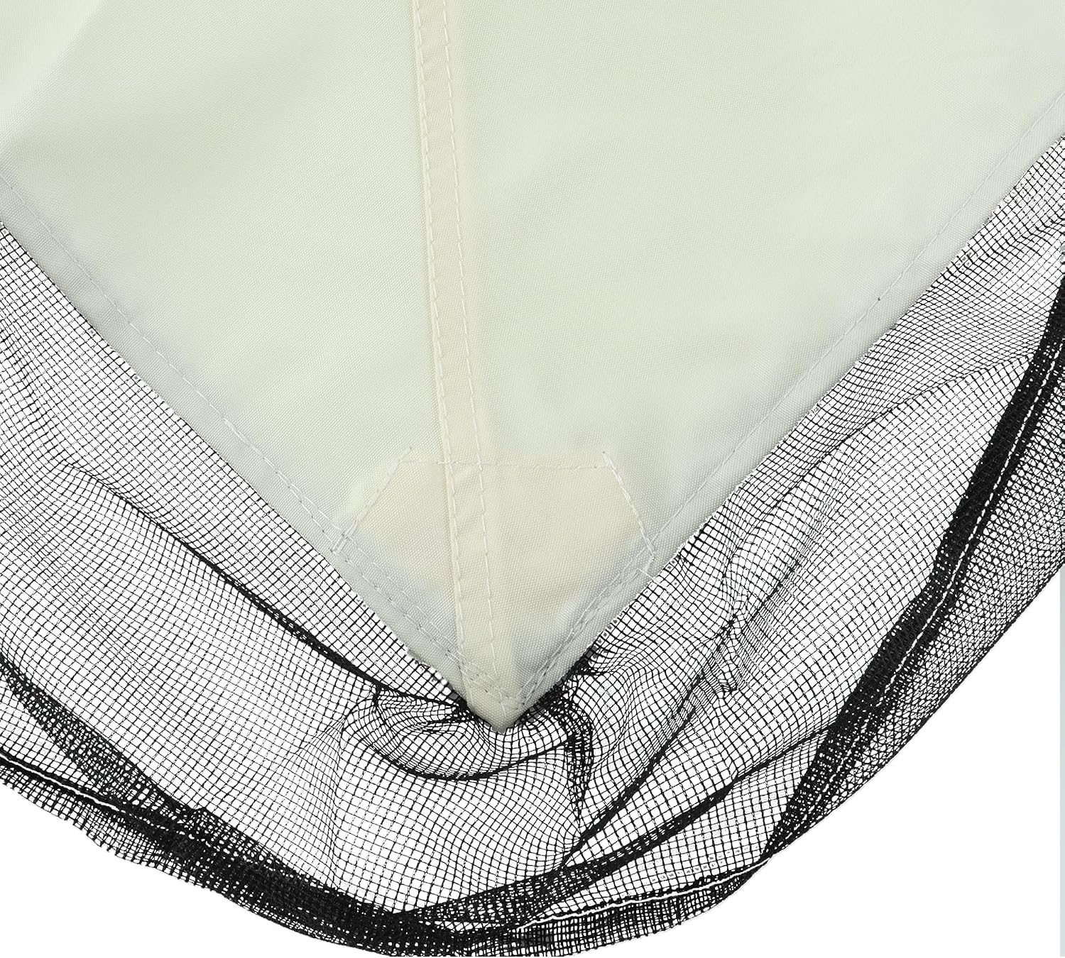 10x12 Ft Outdoor Patio Gazebo Replacement Canopy for Lowe's Allen Roth 10x12 Gazebo #GF-12S004B-1, Double Tiered Roof Top Cover, UV Protection & Waterproof Fabric, White (Frame Not Included)