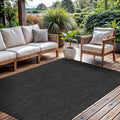 CAMILSON Outdoor Rug 6x9 Modern Area Rugs for Indoor and Outdoor Patios and Porches - Waterproof, Washable, Non-Shedding, Easy-to-Clean Outside Carpet (6 x 9, Solid - Dark Gray)