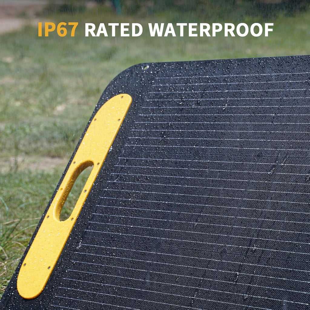 VTOMAN VS200 Portable Solar Panel for Power Station, 200W 19V Foldable Solar Panel w/Supporting Stand, High 23% Efficiency IP67 Waterproof Solar Panel Kit for Backyard Trip Off Grid System