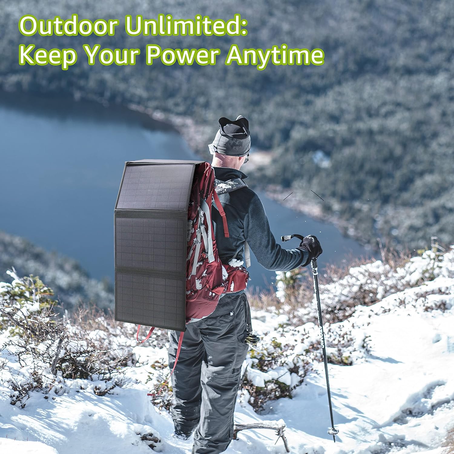 ZeroKor Solar Generator with Panel, 300W Portable Power Station with Solar Panel 40W, 110V Pure Sine Wave AC Outlet Electric Generator for Home Use Outdoor RV Camping