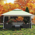 13x13 Canopy Tent, Pop Up Gazebo with Mosquito Netting, Outdoor Gazebo with 4 Sandbags & Wheeled Bag, pop up Canopy for Backyard & Patio Furniture, Patio, Deck