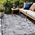 Luul Home Floral Indoor Outdoor Rugs 8x10 Large Area Rug for Living Room, Patio Decor, Kitchen, and Entryway Rug, Washable Stain Resistant Outside Carpet Gray 8 x 10