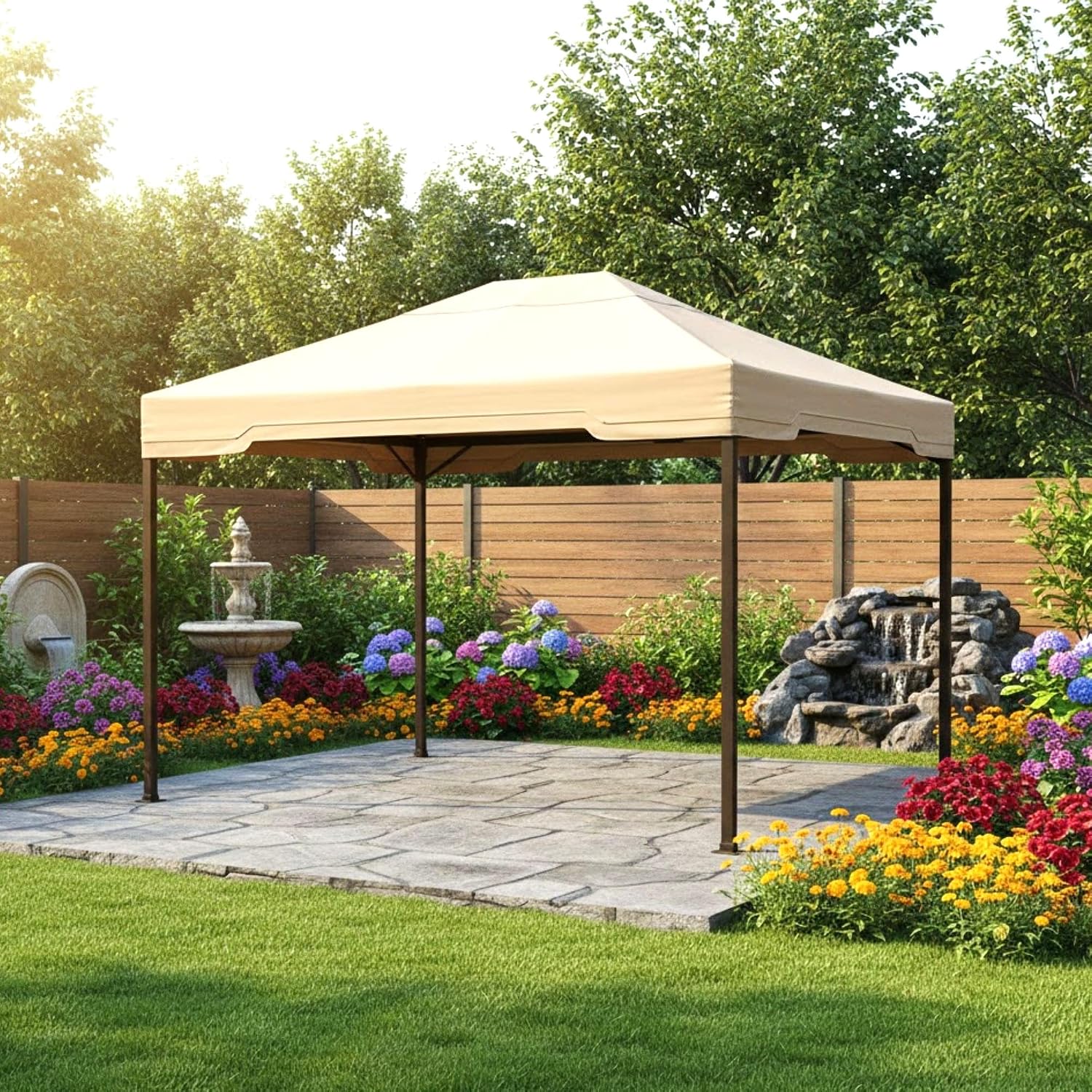 Garden Winds Durable Replacement Canopy Top Cover Compatible with The M34521, 999-2141542 Garden Oasis Sojag 10' x 12' D71 Gazebo - Classic Sand, 350