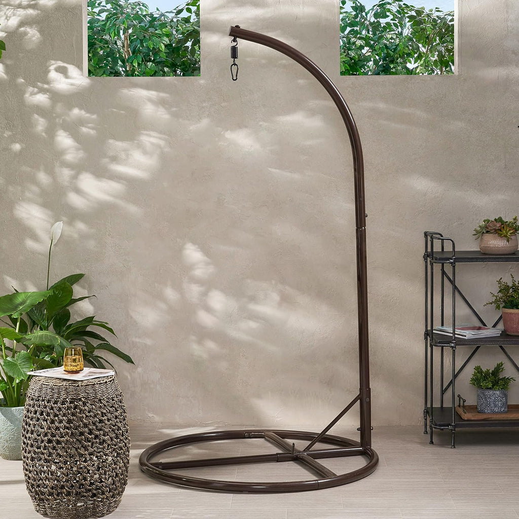 Christopher Knight Home Briggs Indoor/Outdoor Hanging Chair Stand Only - Brown