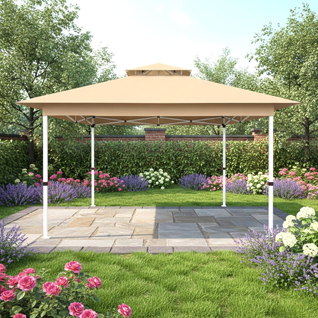 Garden Winds Reinforced Replacement Canopy Top Cover Compatible with The CNP22036 Outfine 12' x 12' Pop Up Gazebo - Classic Sand, Riplock 350