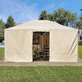 YOLENY Winter Gazebo Cover for 12×16 Hardtop Gazebo, Gazebo Accessories for All Seasons, Transform Your Gazebo for Winter, with Mesh Screens and Doors and Windows (Hardtop Gazebo Not Included), Beige