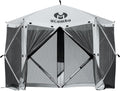 MCombo 10x10ft 5-Sided Pop-Up Gazebo Tent Only, Screened Outdoor Shelter with Netting, Quick Setup Patio Pavilion, No Wind Panels Included, 1024 (Silver Gray, 10x10ft Pop-Up Gazebo Tent Only)