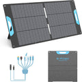 110W Portable Solar Panel for Power Station, 23.5% High Efficiency ETFE Foldable Solar Panels Charger, QC3.0 USB-A &Type-C Output, IP67 Waterproof for RV, Outdoor Camping, Off Grid Blackouts