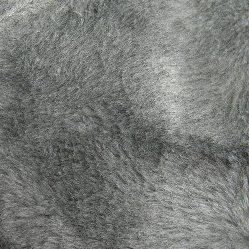 EMMA + OLIVER Daisy Small Gray Furry Bean Bag Chair for Kids and Teens