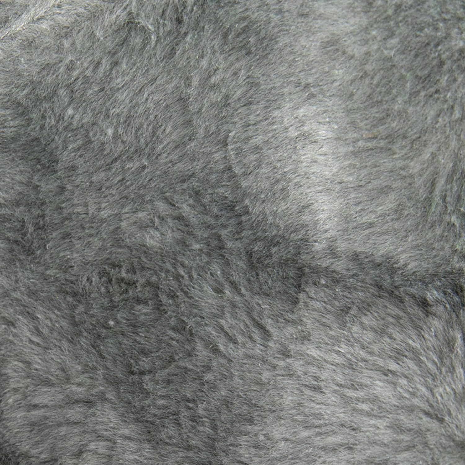 EMMA + OLIVER Daisy Small Gray Furry Bean Bag Chair for Kids and Teens