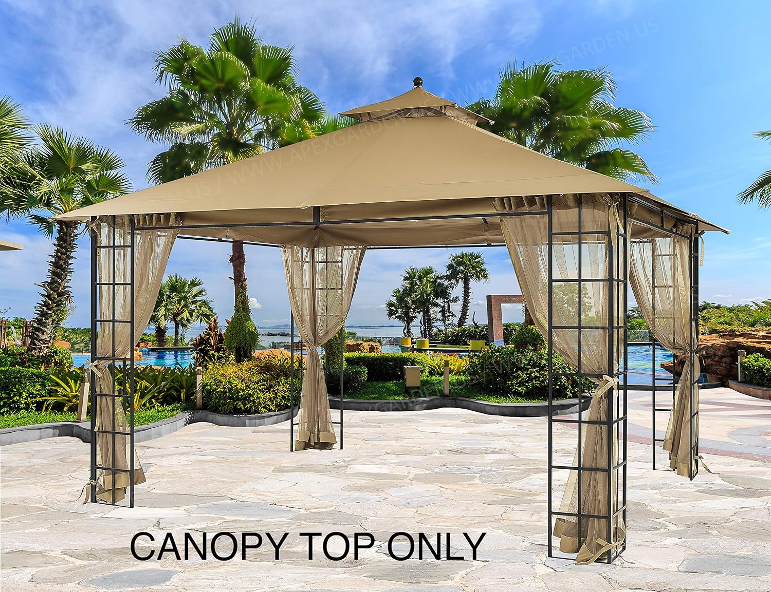 APEX GARDEN Replacement Canopy Top for 10 ft. x 12 ft. Melody Gazebo