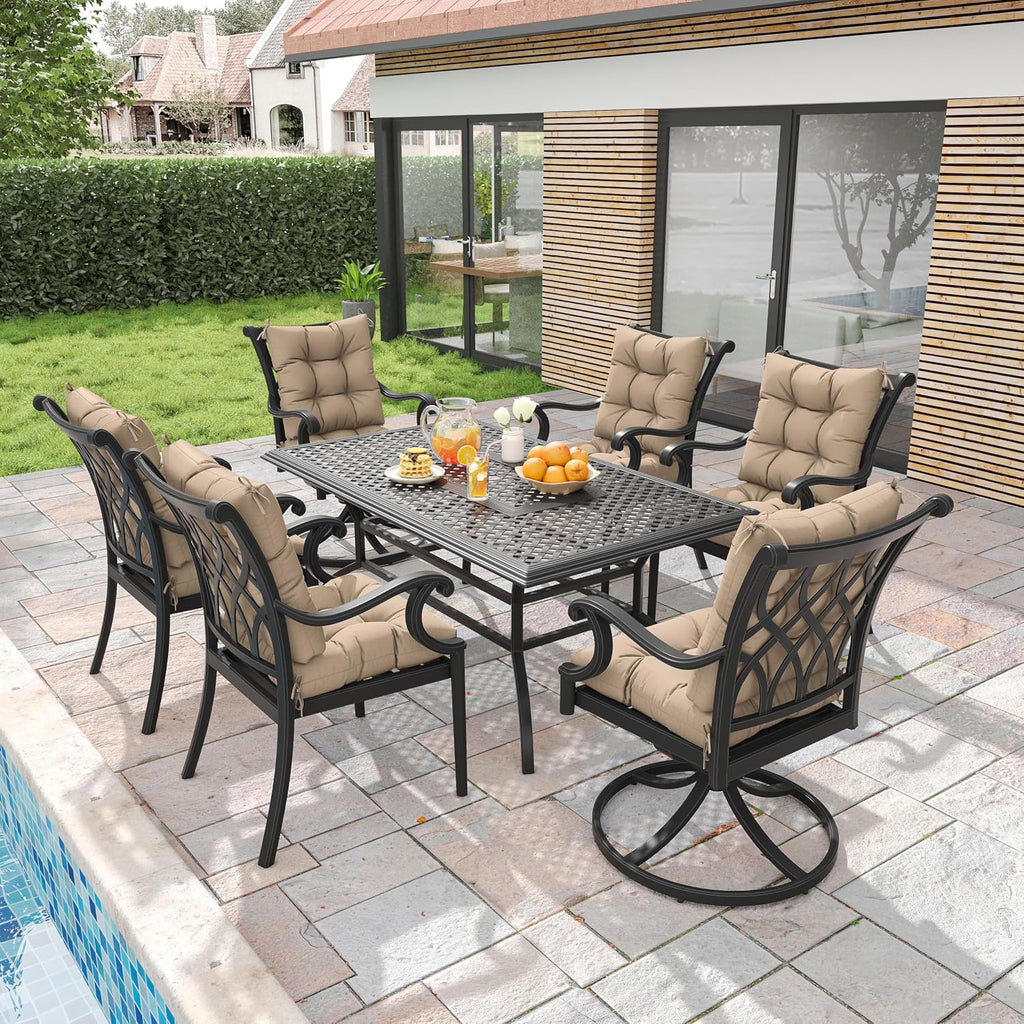 2sets Rocking Chair Cushion Set,Outdoor Patio Chair Cushions,Waterproof and Fade-Resistant Replacement Tufted Pads with Ties for Indoor Outdoor Rocker/Patio/Swing Chair,42 x 21 x 5 Inches
