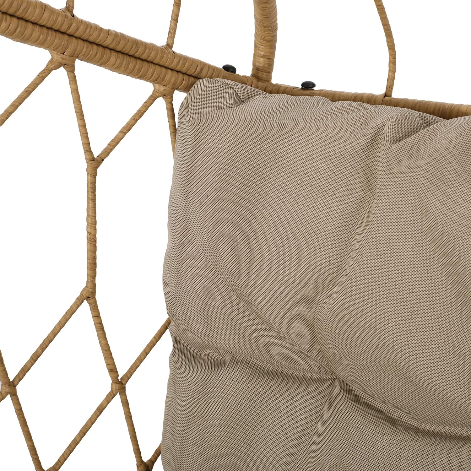 Tamara Outdoor/Indoor Hanging Chair (NO Stand) - Wicker - Light Brown/Tan