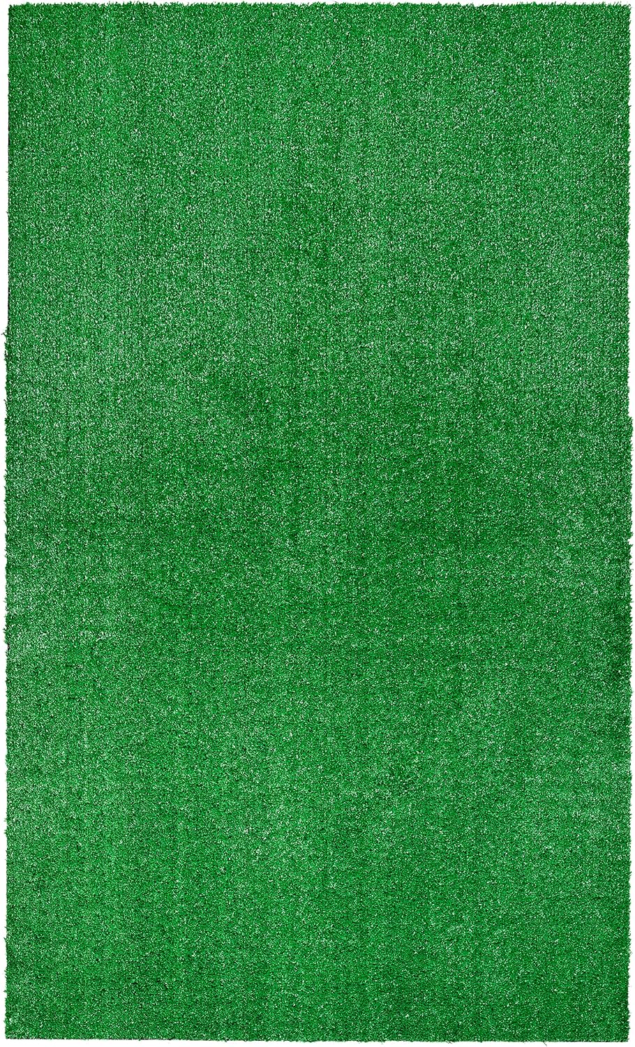Garland Rug Artificial Grass 3 Ft. X 5 Ft. Large Indoor/Outdoor Area Rug Green -Lush Green, Durable, and Low-Maintenance for Patios, Lawns, and More