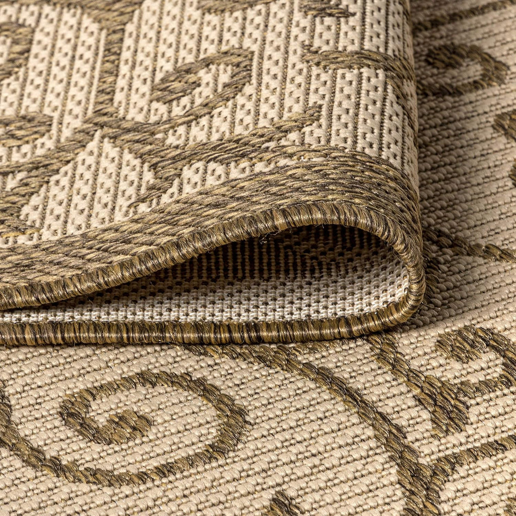 JONATHAN Y Vintage Filigree Indoor Outdoor Area Rug 9X12 Beige/Brown, Madrid Textured Weave for Backyard, Patio, Porch, Easy-Cleaning, High Traffic, Pet-Friendly, Non-Shedding (SMB107B-9)