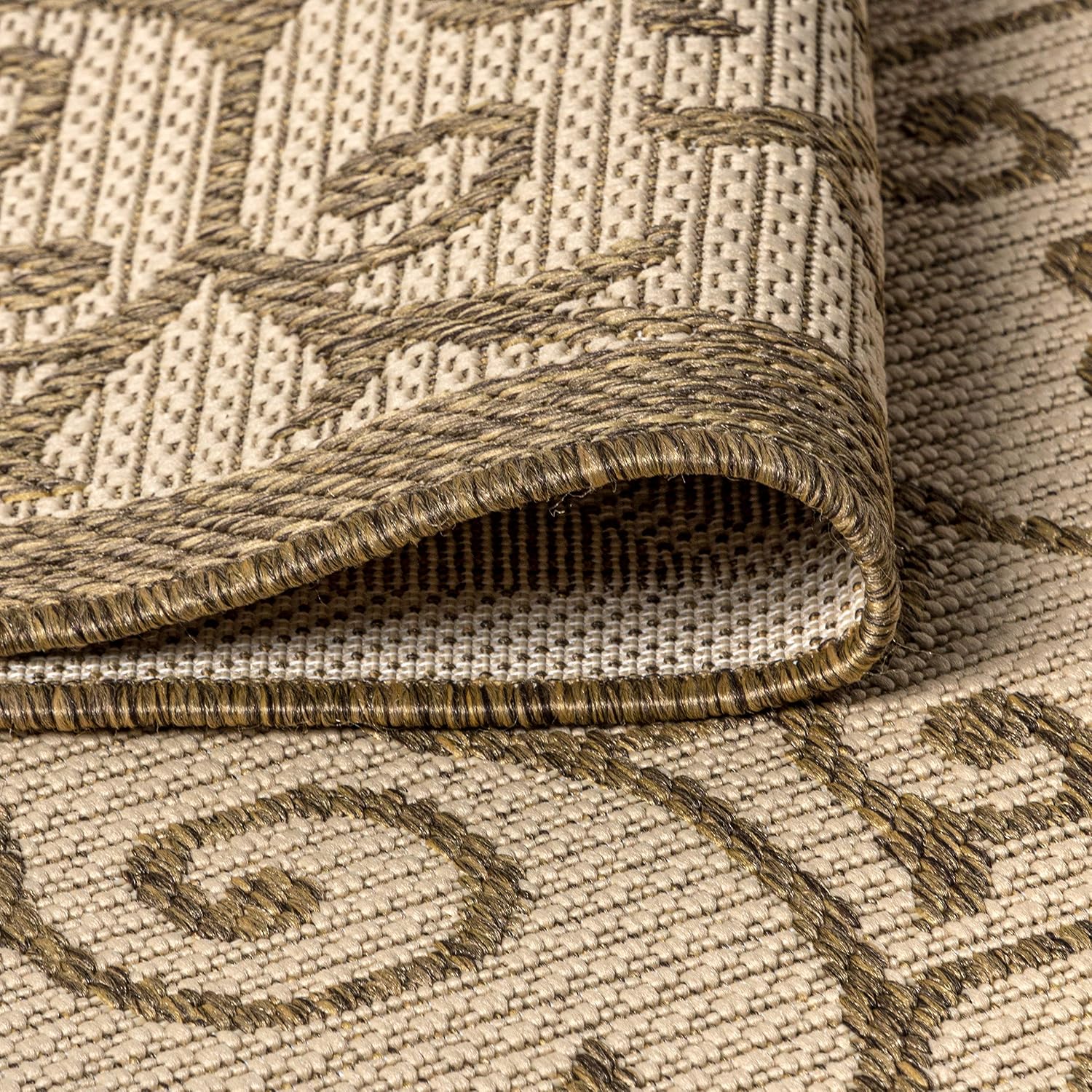 JONATHAN Y Vintage Filigree Indoor Outdoor Area Rug 9X12 Beige/Brown, Madrid Textured Weave for Backyard, Patio, Porch, Easy-Cleaning, High Traffic, Pet-Friendly, Non-Shedding (SMB107B-9)