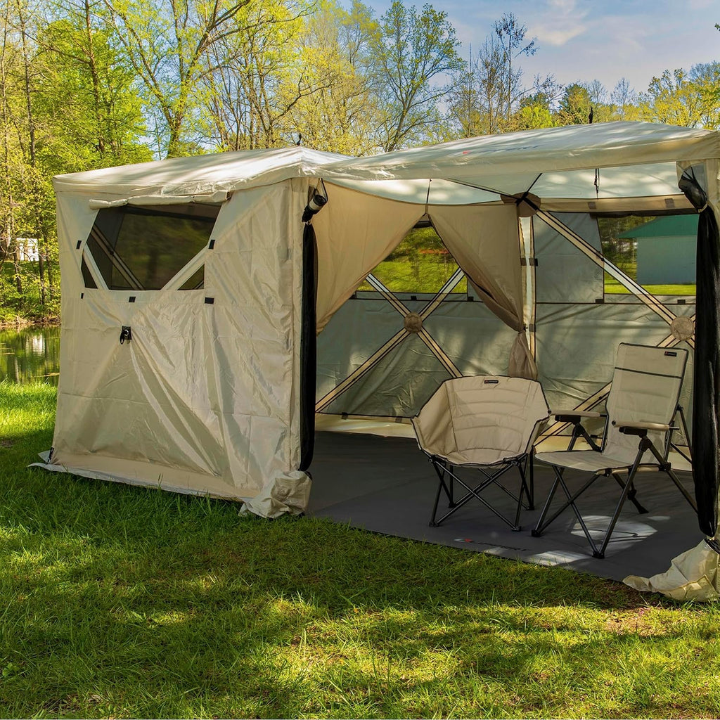 Lippert Picnic & Camping Popup Gazebo Tent Wind Panels, Side Walls for Privacy, Sand Color Water-Resistant 5-Pack, Convenient Carrying Bag - 2022114837
