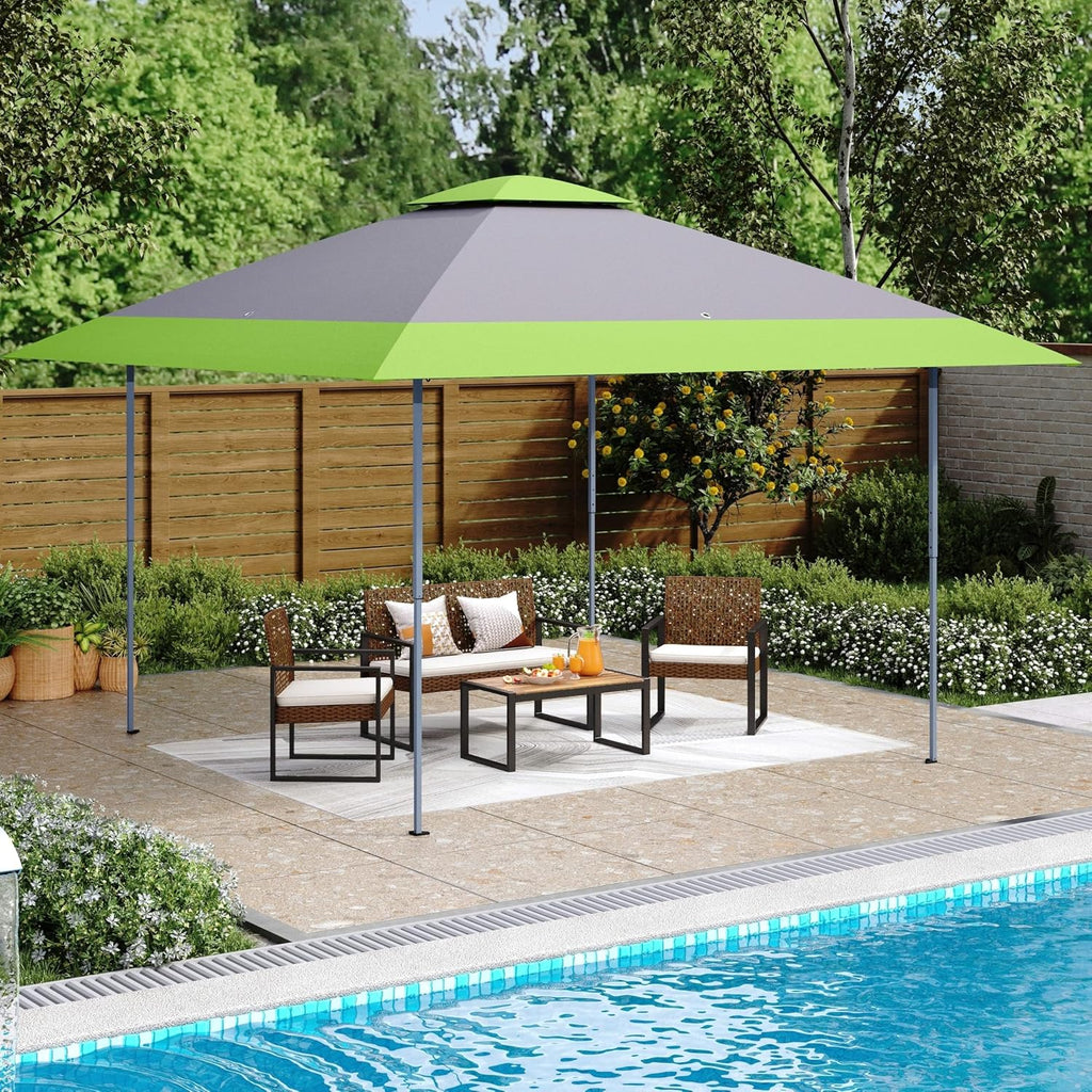 MFSTUDIO 13x13 Pop Up Canopy Tent, Gazebo Shelter Sun Shade Canopies Patio Portable Popup Tents Outdoor for Beach,Parties,Camping, 169 Sq. Ft of Shade
