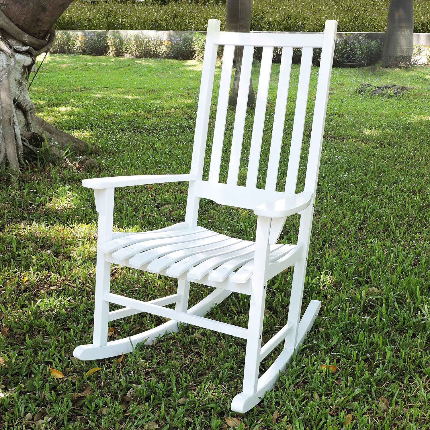 White Porch Rocker/Rocking Chair Acacia Wood